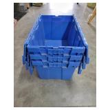 (3) Blue Crates