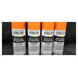 (4) Cans Krylon Industrial Paint Orange