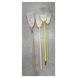 (4) Assorted Brooms