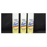 (3) Cans Lysol Pro Foam Cleaner