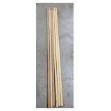(6) 60in Tapered Broom/ Mop Handles