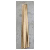 (6) 54in Tapered Broom/Mop Handles