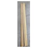 (6) 60in Tapered Broom/ Mop Handles