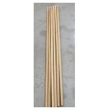 (6) 54in Tapered Broom/Mop Handles
