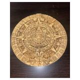 9 in. Dia. Wall Plaque Aztec Calendar