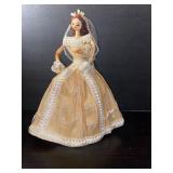 11 in. Vintage Cornhusk Mexican Doll, Bride