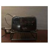 Vintage Capello Alarm, Radio & Metal Stand