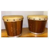 Zim Gar Vintage Wood Bongo Drums