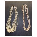 (2) Layered Faux Pearl Necklaces