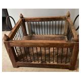 Vintage Wood & Metal Basket