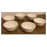 (6) Piece White Elements Small Bowls