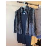 Dress and Faux Fur Vest