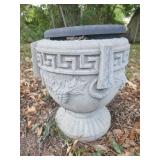 14in Concrete Pedestal Planter