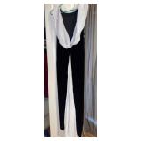 Black and White Long Evening Gown Size 8