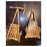 (2) 15 in. Wood Wagons