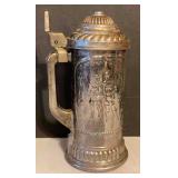 Vintage Glass & Silver Avon Beer Stein