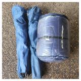 (2) Folding Chairs and Sleeping Bag