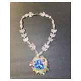 Beautiful Hand Painted Pendant Necklace