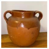Large Double Handle Clay Pot