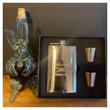 Battle Rifle Co. Flask with Shot Glasses