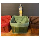 (3) Small Baskets and Victoria Secret Bombshell