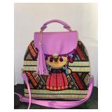 Embroidered Mexican Floral Multicolored Purse/Back