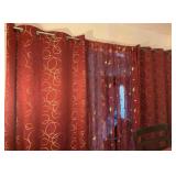 Vintage Curtins W/ Curtin Rods 80in