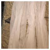 (3) 80in Sheer White Curtains