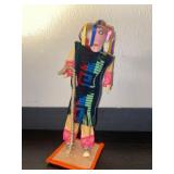 11 in. Vintage Cornhusk Mexican Doll, Masked Man