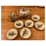 (6) Mexican Pottery Plates & Mug