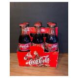 Coca Cola 8 Oz. 6-Pack Christmas 1998 Bottles