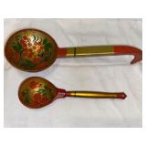 Vintage Hand Painted Wooden Spoons Folk Art