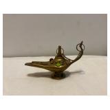 Vintage Small Brass Genie Lamp 3 in. Decoration
