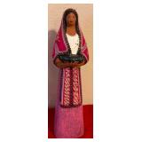 Indigenous Woman W/ A Flower Pot 11.5