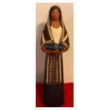 Indigneous Woman W/ Flower Pot 11.5