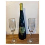 (2) Glass 9 in. Flutes