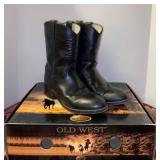 Justin Cowboy Boots, Leather Size 10 in Boy