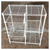 White Shelves with Drawer Baskets