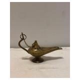 Vintage Small Brass Genie Lamp 3 in. Decoration
