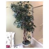 Faux Ficus Tree in Basket