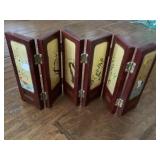 Handcrafted Oriental Gold Toned Dividing Screen