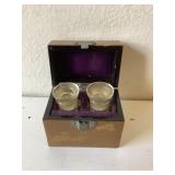 Antique Box with 2 Bottles