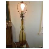 Vintage Amber Glass Lamp