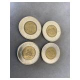 (4) Canada $2 Coins Elizabeth II