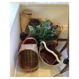 Collection of Baskets And Greenery