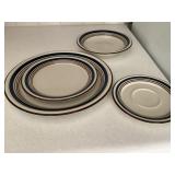 Round-A-Bout Stoneware Blue 4 Piece Set