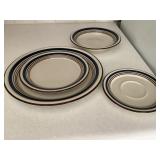 Round-A-Bout Stoneware Blue 4 Piece Set