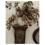 Wall Sconce and Faux Flower Decor