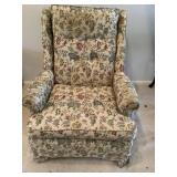 Wing Back  Floral Chair