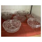 6 Crystal and Leaded Crystal Bowls